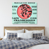 ケープコッド母指ブランドクランベリーラベル キャンバスプリント (インサイチュ (寝室))