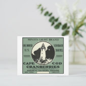 ケープコッド海抜ライトブランドクランベリーラベル ポストカード (スタンド正面)