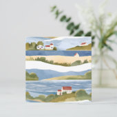 ケープコッド湾 | 海岸の水彩画 カード (スタンド正面)