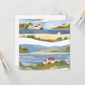 ケープコッド湾 | 海岸の水彩画 カード (正面/裏面インサイチュ)