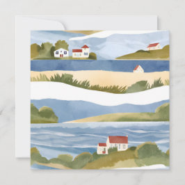 ケープコッド湾 | 海岸の水彩画 カード