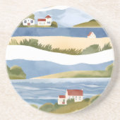 ケープコッド湾 | 海岸の水彩画 コースター (正面)