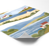 ケープコッド湾 | 海岸の水彩画 ポスター (角)