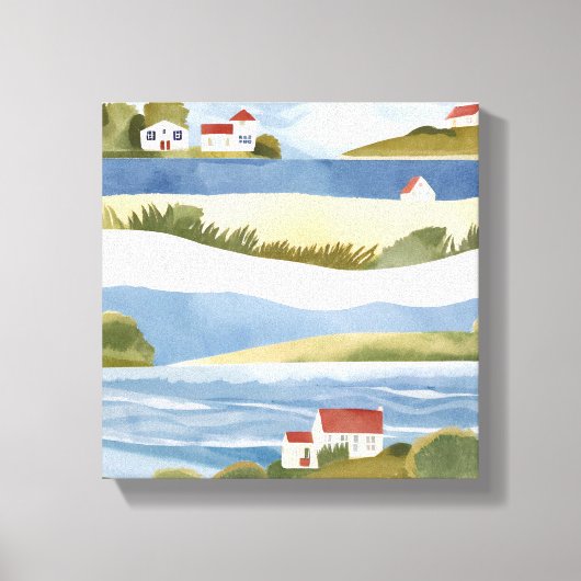 ケープコッド湾 | 海海岸水彩 キャンバスプリント (正面)