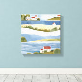 ケープコッド湾 | 海海岸水彩 キャンバスプリント (インサイチュ (ウッドフロア))