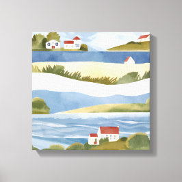 ケープコッド湾 | 海海岸水彩 キャンバスプリント