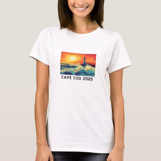 ケープコッド灯台カスタム- 2025年女性用T型 Tシャツ (正面)