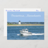 ケープコッド灯台Provincetown MAポストカード ポストカード (正面/裏面)