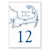 ケープコッド目的地の結婚式 テーブルナンバー (正面)