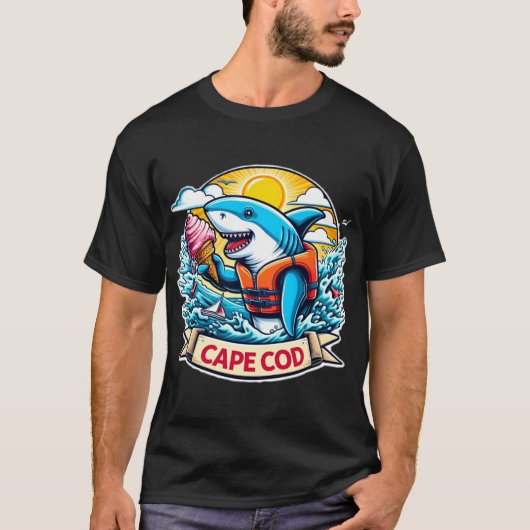 ケープコッド素晴らしホワイト食べアイスクリーム7 Tシャツ (正面)