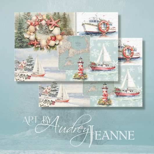 ケープコッド素朴クリスマスツリーズボーツライトハウス 薄葉紙