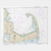ケープコッド航海のベイ図13246 フリースブランケット (正面(横))