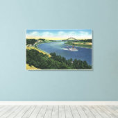 ケープコッド運河ビューオブサガモア橋 キャンバスプリント (インサイチュ (ウッドフロア))