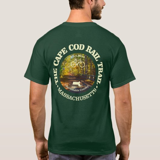 ケープコッド鉄道トレイル(サイクリングc) tシャツ (裏面)