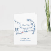 ケープコッド・エレガント・デスティネーション・ウェディング サンキューカード (正面)