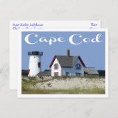 ケープコッド、ステージハーバーライト、チャタムMAポストカード ポストカード (正面/裏面)