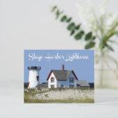 ケープコッド、ステージハーバーライト、チャタムMAポストカード ポストカード (スタンド正面)