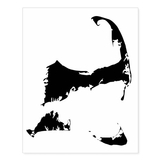 ケープコッド、ナンタケット、マルタのブドウ園の地図 ラバースタンプ (インプリント)