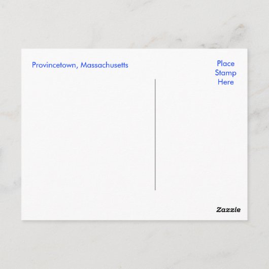 ケープコッド プロヴィンスタウン マサチューセッツ州 ポストカード (裏面)