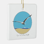 ケープコッド,マサチューセッツ州シーガルオーバービーチ セラミックオーナメント (右)