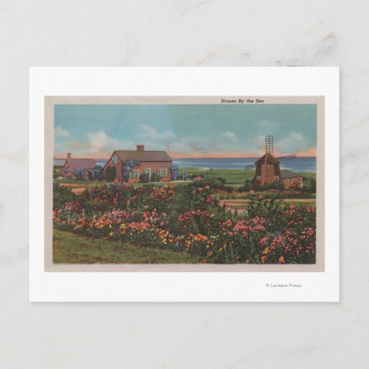 ケープコッド，マサチューセッツ州ホームズバイザシービュー ポストカード (正面)
