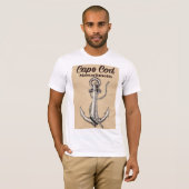 ケープコッド マサチューセッツ ヴィンテージ 旅行ポスター Tシャツ (正面フル)