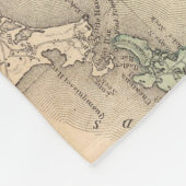 ケープコッド、マーサのブドウ園及びNantucketの地図(1871年) フリースブランケット (角)