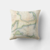 ケープコッド(1857年)のヴィンテージの地図 クッション (裏面)