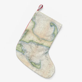 ケープコッド(1857年)のヴィンテージの地図 スモールクリスマスストッキング