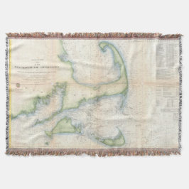 ケープコッド(1857年)のヴィンテージの地図 スローブランケット