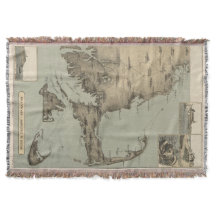 ケープコッド(1885年)のヴィンテージの地図