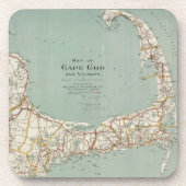 ケープコッド(1917年)のヴィンテージの地図 コースター (正面)