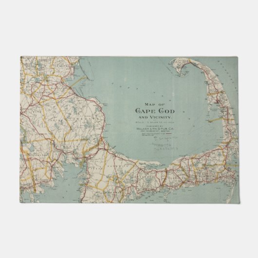 ケープコッド(1917年)のヴィンテージの地図 ドアマット (正面)