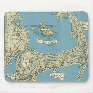 ケープコッド(1945年)のヴィンテージの地図 マウスパッド