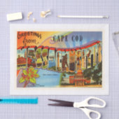 ケープコッド#2マサチューセッツMA古い旅行記念品 薄葉紙 (クラフト)
