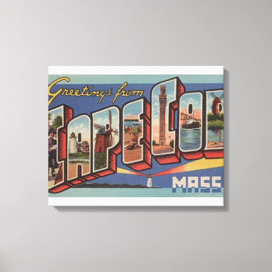 ケープコッド, MassachusettsLarge Letter Scenes キャンバスプリント (正面)