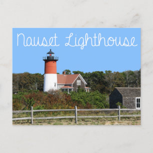 ケープコッド、Nauset Lighthouse、イーサム、MAポストカード ポストカード