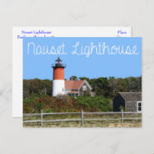 ケープコッド、Nauset Lighthouse、イーサム、MAポストカード ポストカード (正面/裏面)