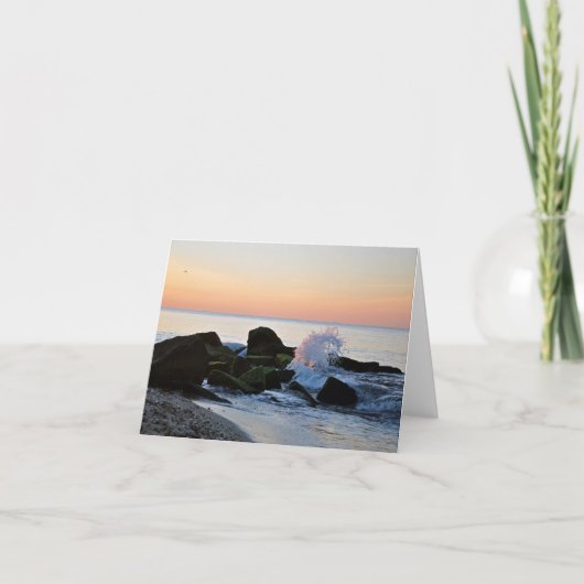 ケープコッドFalmouth、MA空白のなNotecardの日の出 カード (正面)