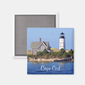 ケープコッドMAサンディネックライトハウス冷蔵庫用マグネット マグネット (正面/裏面)