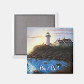 ケープコッドMAノブスカライトハウスズ絵画マグネット マグネット (正面/裏面)
