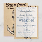 ケープコッドMassachusetts Vintage旅行ポスター 招待状 (正面/裏面)