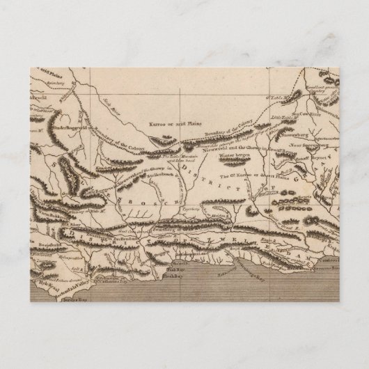 ケープコロニーの地図：アーロースミス ポストカード (正面)