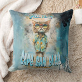 ケープサンブラスフロリダビーチ猫 クッション (ブランケット)