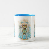 ケープサンブラスフロリダビーチ猫 ツートーンマグカップ (中央)