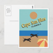 ケープサンブラス，フロリダイラストレーション ポストカード (正面/裏面)