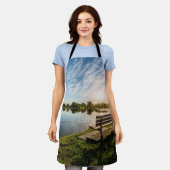 ケープジラルドゥーカウンティパークベンチサンセット エプロン (着用した状態)