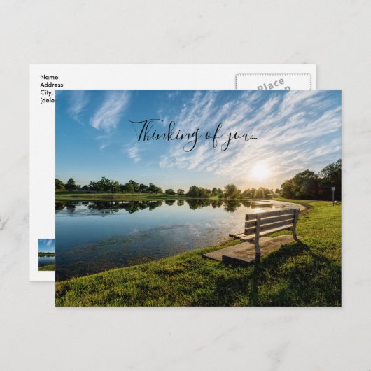ケープジラルドゥー郡パークベンチズ考えるオブユー ポストカード (正面/裏面)