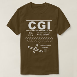 ケープジラルドー地方空港CGI Tシャツ