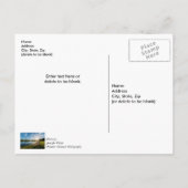 ケープジラード郡公園のベンチでの夕日　サンキュー ポストカード (裏面)